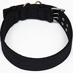 Ошейник четырехслойный с вертлюгом, 80 х 4,9 см, ОШ 64-74 см, полиэстер, чёрный