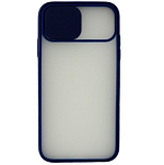 Задняя накладка ZIBELINO Cover Slide для iPhone 12 Pro Max (синий)