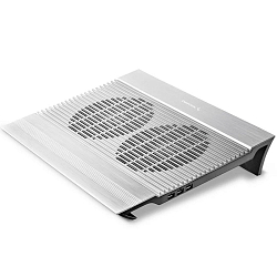 Подставка для ноутбука DEEPCOOL N8 17"380x278x55мм 25дБ 4xUSB 2x 140ммFAN 1245г алюминий серебристый