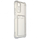 Задняя накладка ZIBELINO Silicone Card Holder Case для Xiaomi Poco X3 (прозрачный)