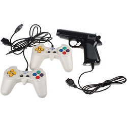 Джойстик 8-bit 11-JS серый (узкий разъем) + пистолет