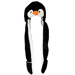 Шапка Пингвин с двигающимися ушами, светящийся