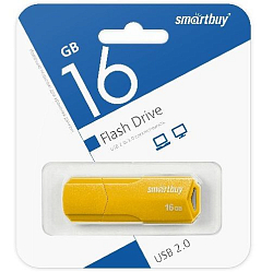 USB 16Gb Smart Buy Clue жёлтый
