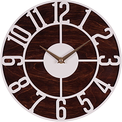 Часы настенные РУБИН "Классика" интерьерный из дерева, d=28, открытая стрелка (2803-001)