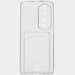 Задняя накладка ZIBELINO Silicone Card Holder для Honor 70 5G (прозрачный) защита камеры