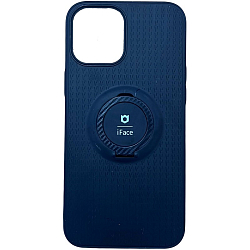 Задняя накладка iFace для iPhone 12 Pro Max (6.7), черный, матовый с кольцом
