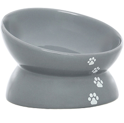 Миска керамическая "Феншуй" 150 мл  13 x 9 cм, серая с лапками   10771134