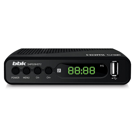 Ресивер DVB-T2 BBK SMP028HDT2 черный