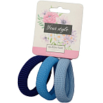 Резинка для волос "Спорт плетение" (набор 3 шт) 4 см, синий   9709328