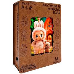 Деревянный Пазл фигурный ЛабуЭльф и Мупсик LB-004