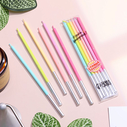 Набор свечей в торт, 6 штук "Исполнение желаний", 15 см, разноцветный   9785816