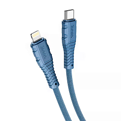 Кабель Lightning <--> Type-C  1.0м HOCO X67 Nano синий