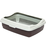 Лоток большой с сеткой и бортиком Atlantis «Стандарт», 43×33×12.5 см, шоколад