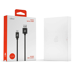 Кабель USB <--> Type-C  1.2м uBear черный (DC08BL01-AC)