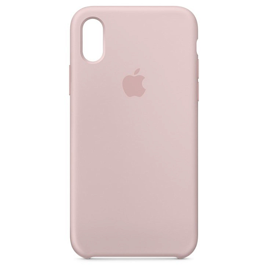 Силиконовый чехол SILICONE CASE для iPhone X/XS пудровая(не оригинал)