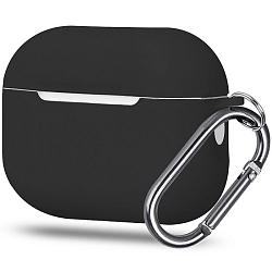 Силиконовый чехол ISA для AirPods Pro 2 с карабином №12 black