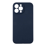Cиликоновый чехол CTR для iPhone 15 тонкий (темно-синий)