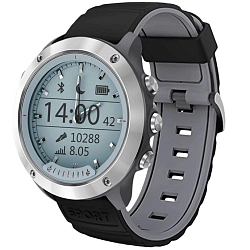 Смарт-часы GEOZON Hybrid Black (Black+gray strap) (G-SM03BLK)