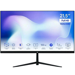 Монитор 21.5" ABR Technology W View 21 MS215HQ-v1 (VA/ 1920x1080/ 100 Гц,/ динамики), черный