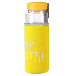 Бутылка для воды "My bottle", 500 мл, 19.5 х 6 см, чехол в комплекте, микс 3516276