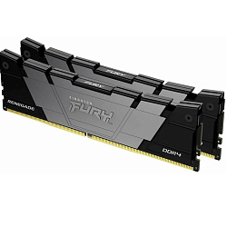 Оперативная память DDR4 32Gb (2x16Gb) Kingston Fury Renegade, 3200MHz, CL16, DIMM, с радиаторами, серый/черный KF432C16RB12K2/32