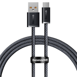 Кабель USB Type-C 1.0м BASEUS Dynamic Series, черно-серый, 100W