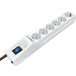 Сетевой фильтр  1.8м PILOT L (GP), 6 розеток, белый (коробка)