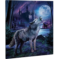 Алмазная мозаика с полным заполнением «Волк в лесу» 40х50 см, на подрамнике