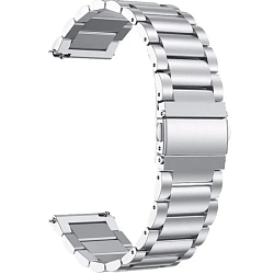 Металлический ремешок WB40 блочный на застежке Универсальный 20мм (silver)