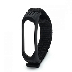 Текстильный ремешок MBS для Xiaomi Mi Band 5/6 черный (024)