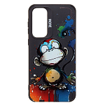Задняя накладка SC335 для Samsung Galaxy A35  (обезьяна) (black) (233017)