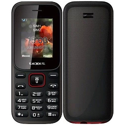 Телефон TEXET TM-128 черный-красный