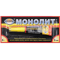 Супер-клей-ГЕЛЬ AVIORA-МОНОЛИТ 3г секундный