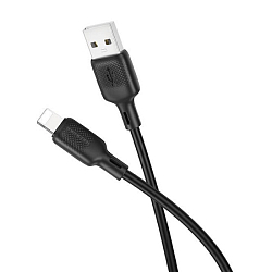 Кабель USB <--> Lightning  2.0м BOROFONE BX113 Lenny, чёрный