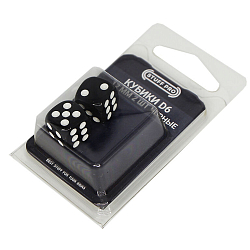 Набор кубиков Stuff-Pro (D6 12 мм 2 шт чёрные)