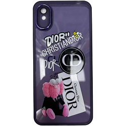 Задняя накладка NONAME для Xiaomi Redmi 9a,с рисунком темно-фиолетовый