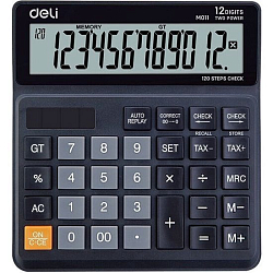Калькулятор DELI EM01120 черный 12-разр.