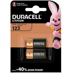 Элемент питания DURACELL CR123A BL-2 (2/20/100)