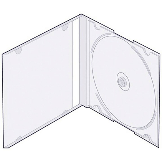 Футляр 1CD SLIM (прозрачный) (200)