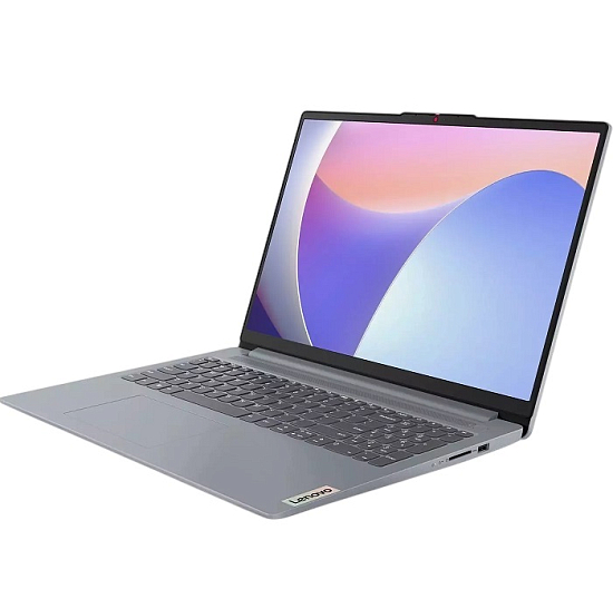 Ноутбук 15,6" Lenovo IdeaPad Slim 3 15AMN8 (AMD Ryzen 5-7520U/ 8ГБ/ SSD 256 ГБ/ DOS) (82XQ00JLRK), серебристый