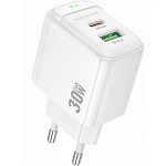 Сетевое ЗУ 1USB/1Type-C 3.0A BOROFONE BAS45A Potential PD30W, белый
