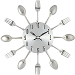 Часы настенные, серия: Кухня, "Столовые приборы", дискретный ход, d-31 см, циферблат 13.5 см 1586081