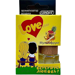 Ароматизатор LOVE IS  (contact)  деревянной крышкой Мультифрукт (20)