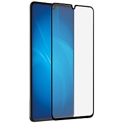 Противоударное стекло DF для Samsung Galaxy A41 черное (sColor-96)