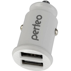 Авто ЗУ 2USB 2.4A PERFEO CAR белый (PF_A4459)