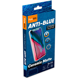 Противоударное стекло 2.5D FAISON для iPhone 14 Pro Max, GL-24, Ceramic Matte, Anti-Blue, матовый, чёрный