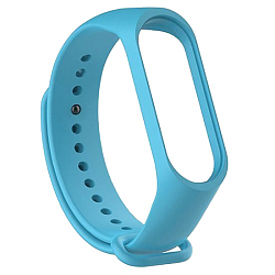 Силиконовый ремешок WB13 для Xiaomi Mi Band 3/Mi Band 4 на кнопке (регулируемый) (sky blue)