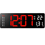 Часы настенные электронные большой дисплей будильник,температура прямоугольные TIMELAB 12,5*39 см