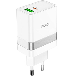 Сетевое ЗУ 1USB/1Type-C 3A HOCO N21, Topspeed, белый, PD30W+QC3.0