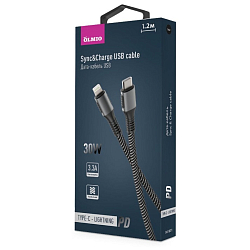 Кабель Lightning <--> Type-C  1.2м OLMIO PD черный (041631)